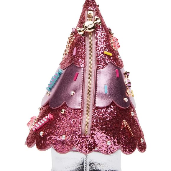 Betsey Johnson Kitsch Candy Tree Zipper Closure Crossbody Bag Pink New Sealed - Picture 7 of 15